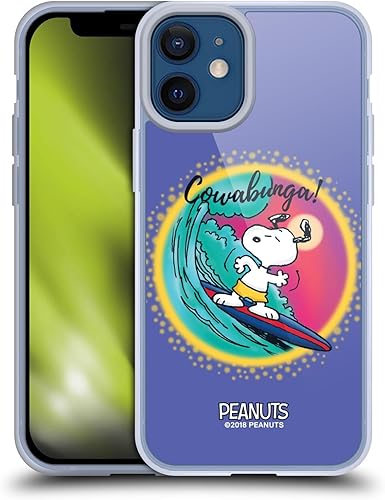 Vista 188 de Head Case Designs Funda de gel suave con licencia oficial de Peanuts I Love Pattern Snoopy Boardwalk Airbrush compatible con Apple iPhone 15