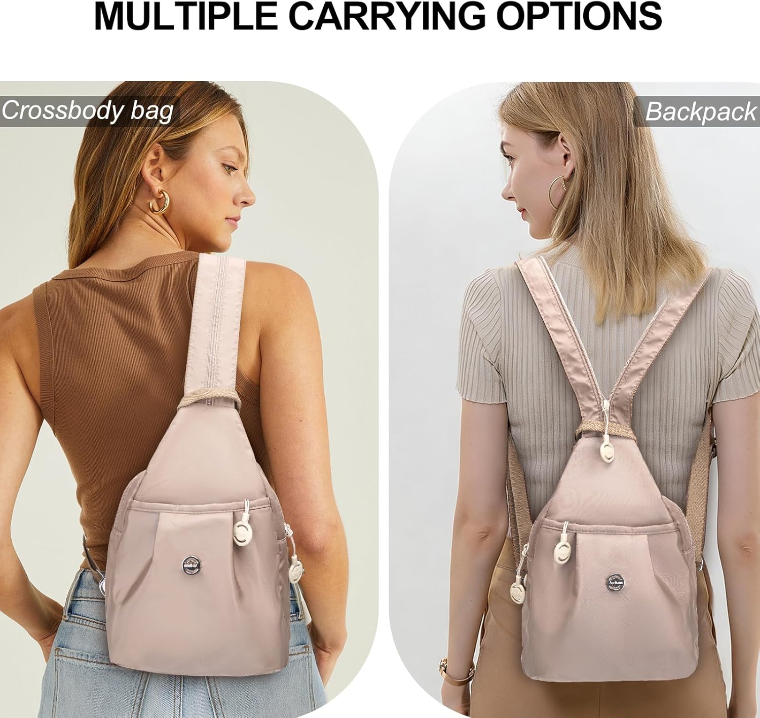 Convertible Backpack Bag,Frontaley Sling Bag,Crossbody Purses for Women,Comfortable Convenient Outdoors Backpack - Image 5