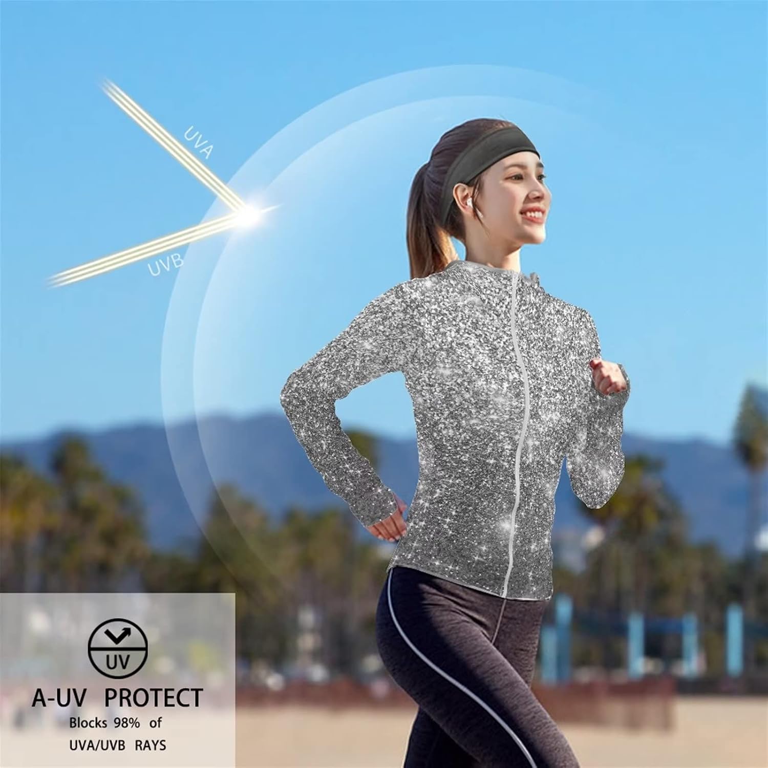Ystardream Women's UPF 50+ Sun Protection Hoodie Long Sleeve UV Shirts Jacket SPF Shirt with Pockets for Hiking Outdoor
