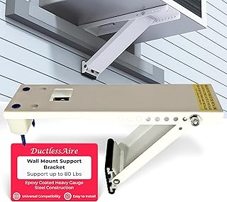 DuctlessAire DA-80 Wall Mount Support Bracket - Heavy Duty Air Conditioner Support Brackets - Air Conditioner Window Unit, Mini Split, HVAC Brackets - Outdoor Wall Mounted Window AC Bracket (80 lbs)