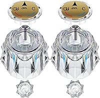 Vista 8 de Dreyoo Mango de grifo compatible con Delta Faucet RP2391, kit de manija de perilla transparente simple con orificio de desplazamiento