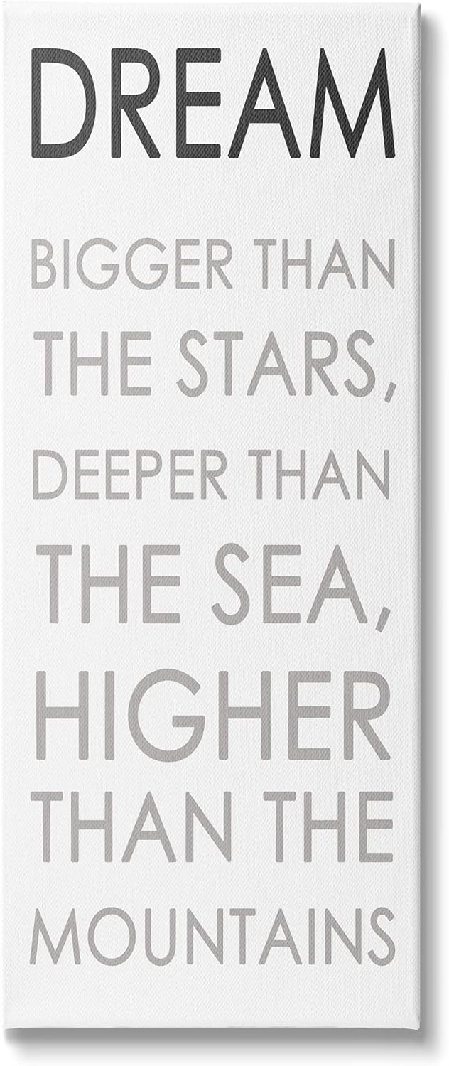 Stupell Industries Dream Bigger Than The Stars Motivational Kids Phrase