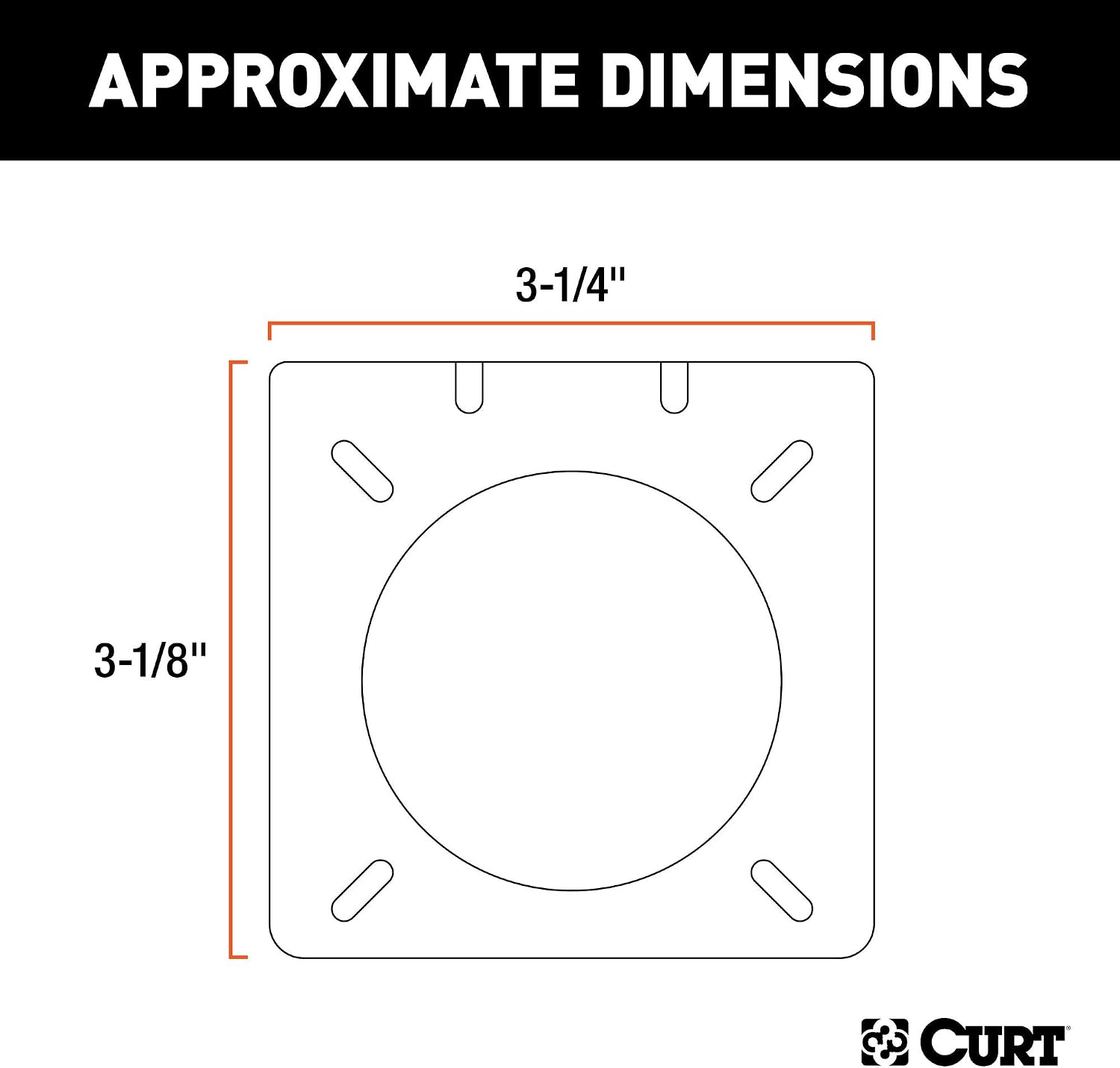 CURT 58520 Vehicle-Side Trailer Wiring Harness Mounting Bracket for 7-Pin USCAR Factory Socket on Ford, GM or Nissan