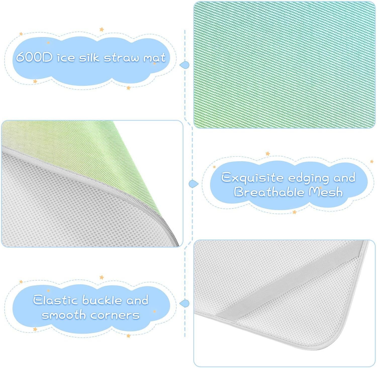 Cooling Baby Bassinet Mattress 28" x 52" Reusable Multicolor Gradient Modern Art Pads for Bed Washable for Baby&Toddler
