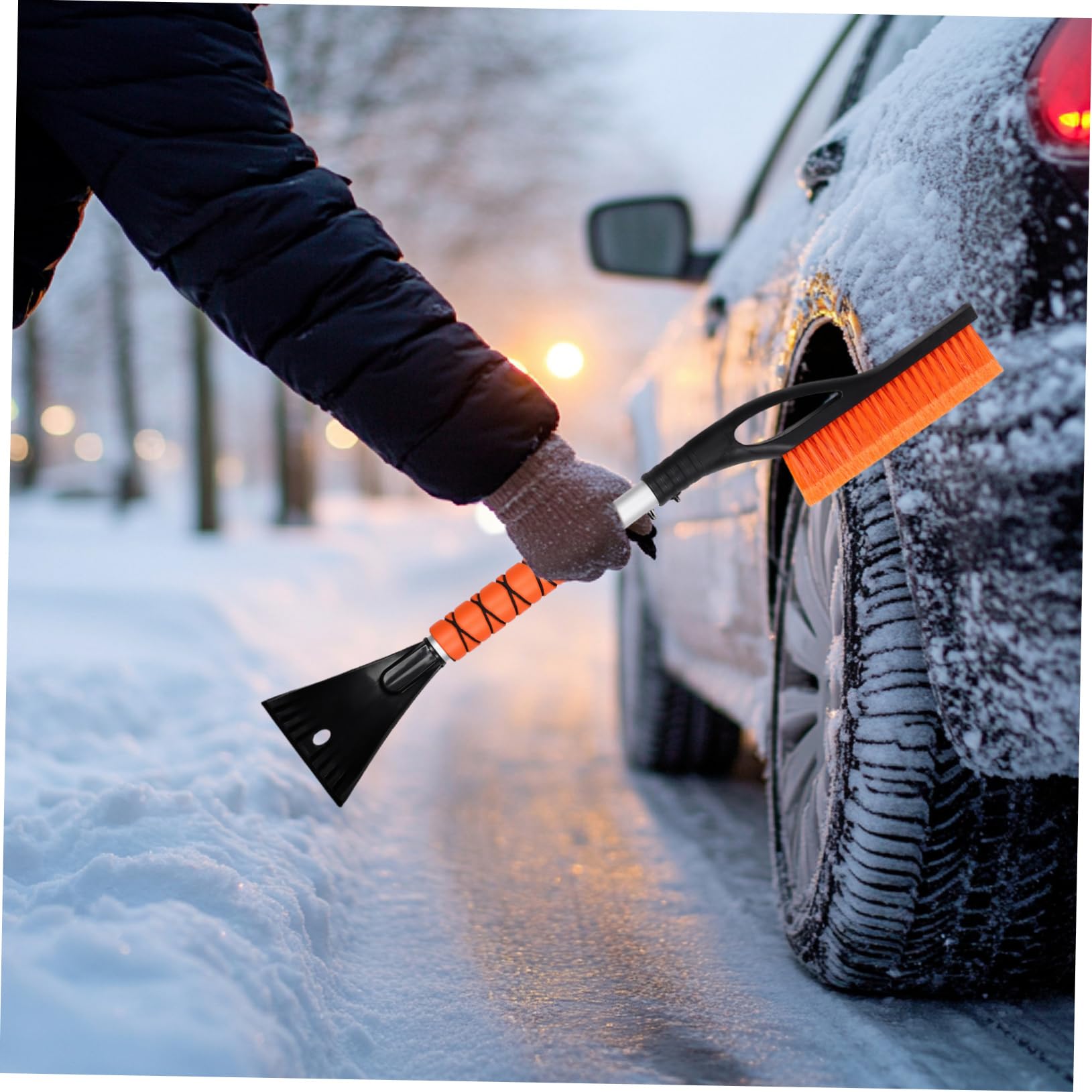 PRETYZOOM 2pezzi Raschietto per Neve e Ghiaccio per Parabrezza e Finestrini Auto Raschietto Estensibile Resistente per Rimuovere Neve e Brina da Auto