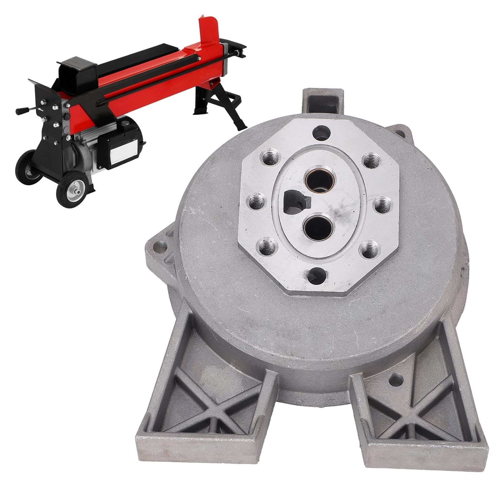 Bewinner Soporte Universal para Bomba Divisora ​​de Troncos, Aleación de Aluminio, Soporte de Motor Hidráulico para Divisor de Madera con Círculo de Sellado para Divisores de Troncos Eléctricos FM8