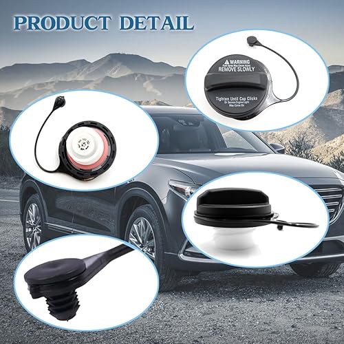 Miniatura 5 de Tapa del depósito de combustible GS3L-42-250B compatible con Mazda 3 2010-2013 Ma z da 6 2009-2013 CX-7 2010-2012 CX-9 2007-2015 Tapa de combustible