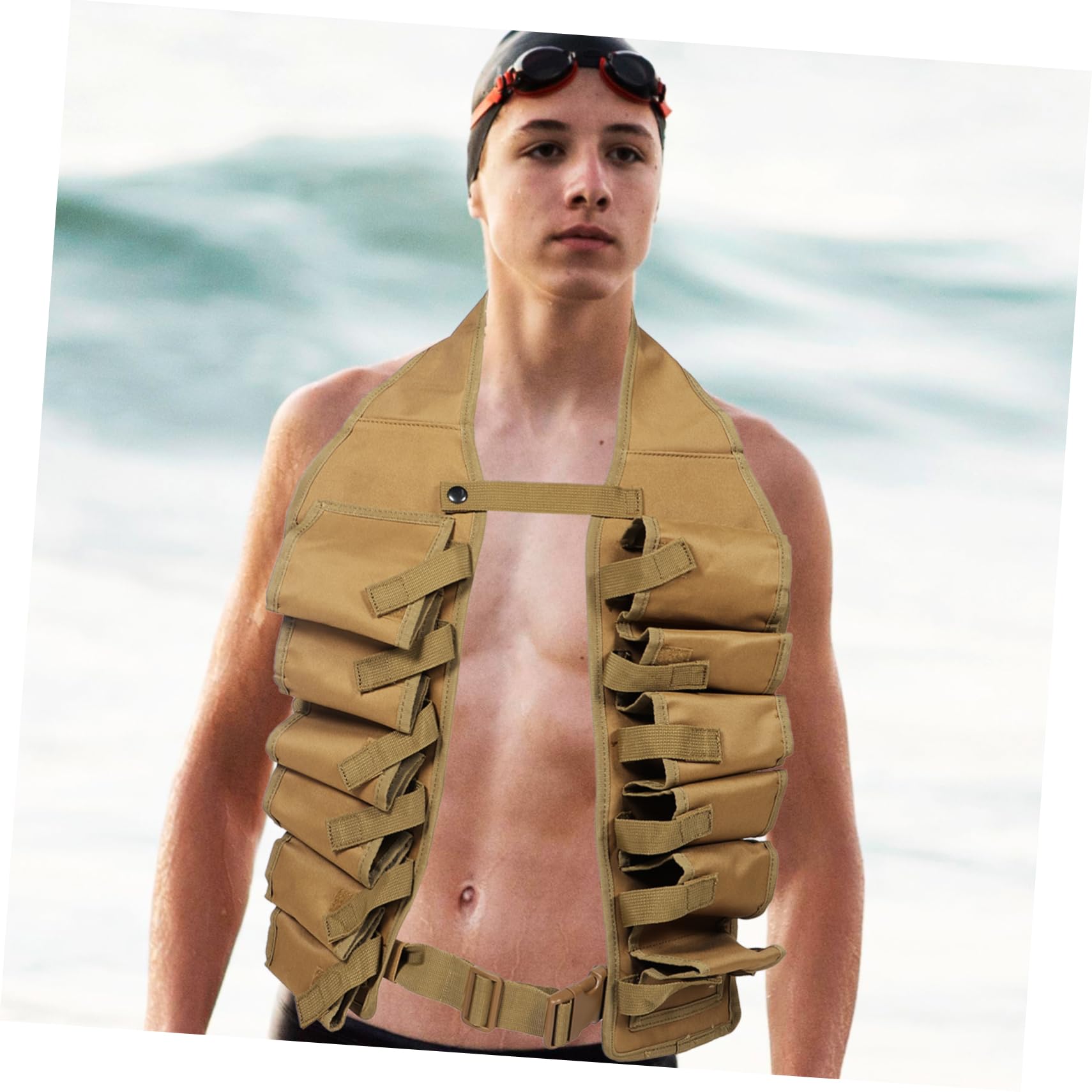 GALPADA Ceinture à Bières Pratique et Portable Gilet de Transport pour Boissons Accessoire Extérieur pour Barbecue et Randonnée Capacité et Résistante Oxford Facile à Nettoyer Transporter