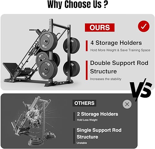 Miniatura 3 de Dripex Combo de máquina de sentadillas para gimnasio en casa, máquina profesional de prensa de piernas ajustable para entrenamiento completo de la