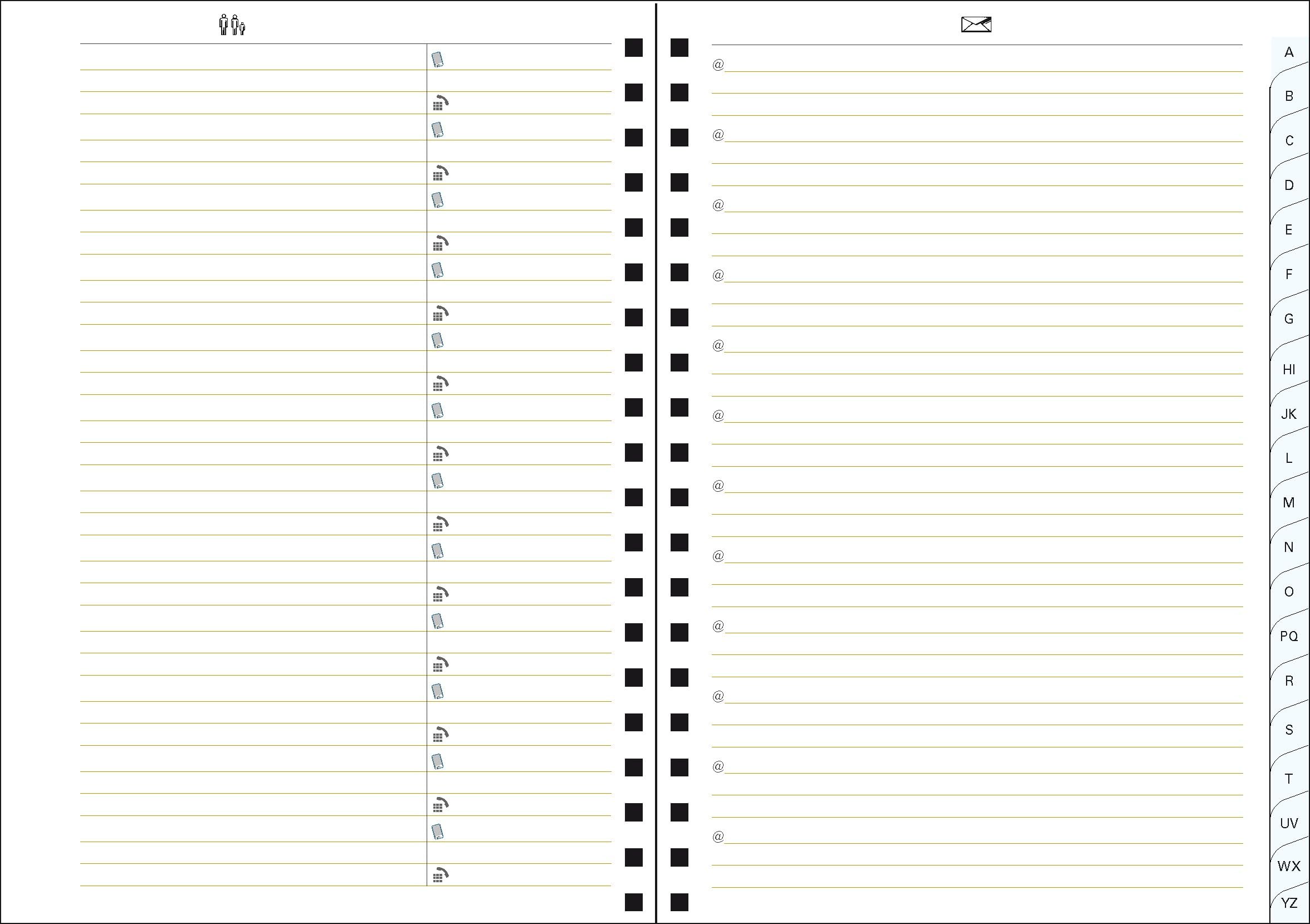 Exacompta Carnet d'adresses alphabétique Linicolor 15x21cm