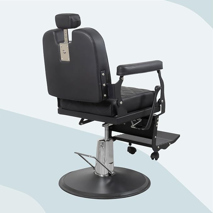 Silla para peluquería Barber Chair 700 lb carga negra miniatura 7
