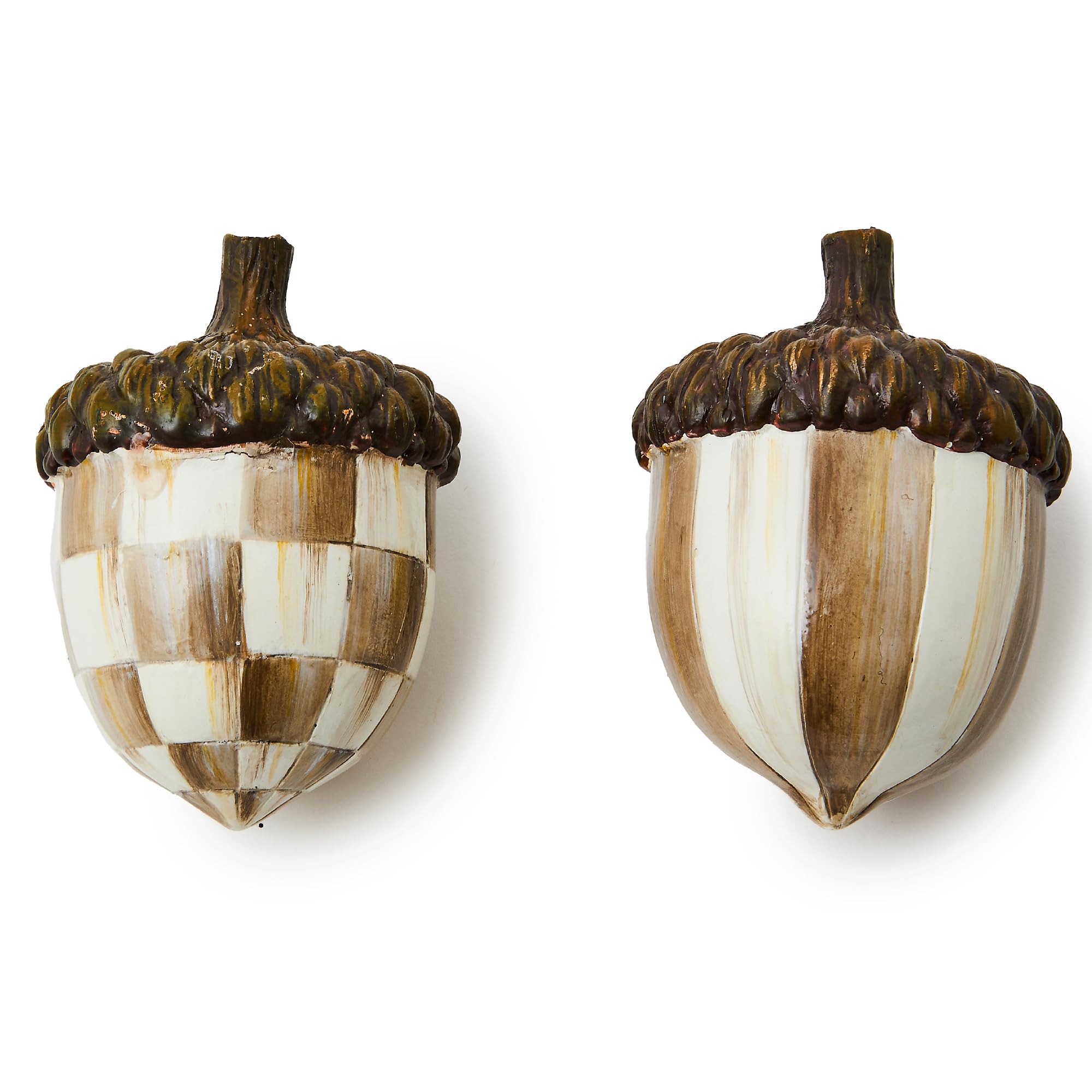 acorn様分 Amazon.com: MACKENZIE-CHILDS Resin Acorn Figurines Set, Brown-and