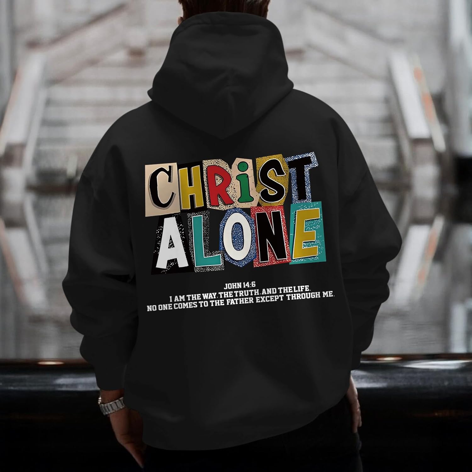 Christian Hoodies For Men Jesus Religious God Hoodie Faith Bible Verse Sweatshirt inspirational Cotton Pullover Tops - Image 3