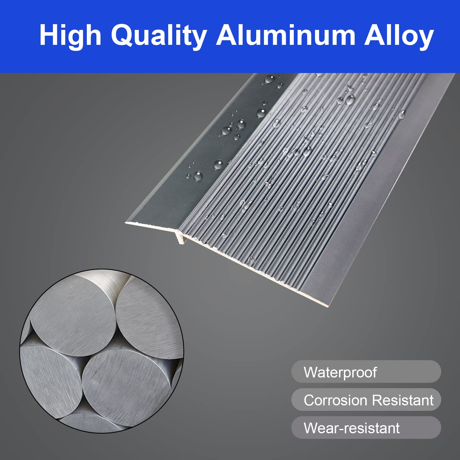 Snapklik.com : Aluminum Floor Transition Strip - 36 Inch Ramp Reducer ...