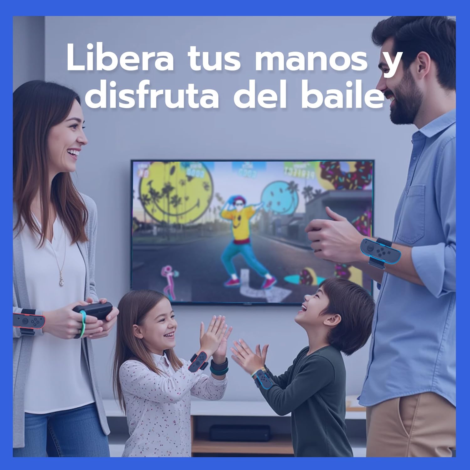 Mcbazel Bandas de Muñeca para Correa Ajustable para Controladores Joy-Con de NS Switch/Switch oled,No compatible switch 2,Just Dance, Burn It Up, Fitness Boxing