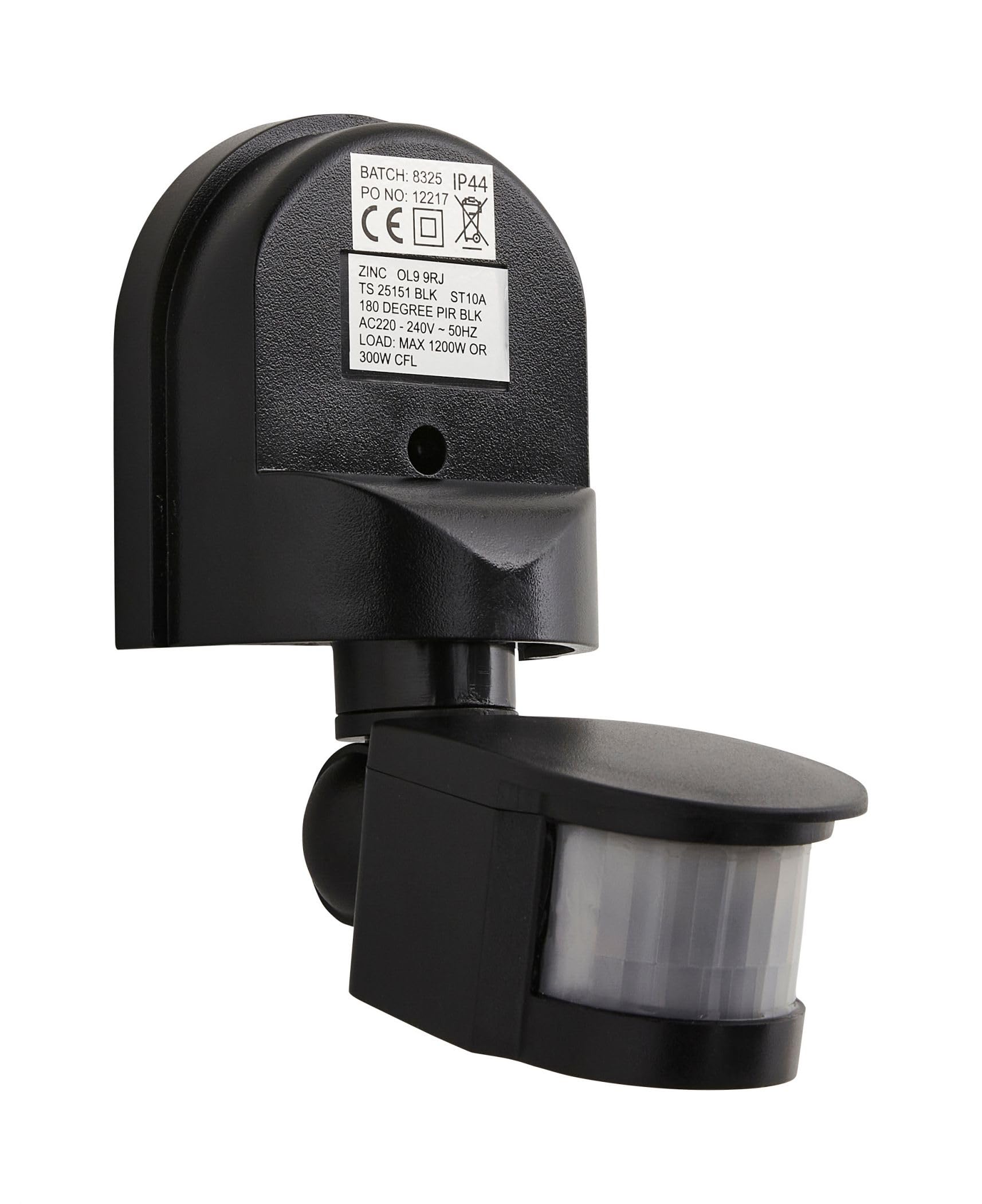 Zinc Black Zn-25151-Blk Dion Pir Sensor, Ip44,
