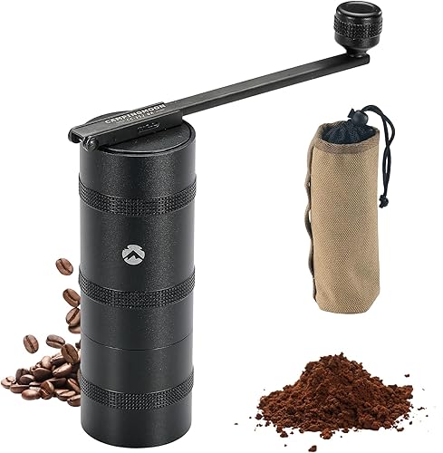 Miniatura 11 de CAMPINGMOON - Molinillo de café manual portátil, rebabas de acero inoxidable, mango plegable, molinillo de mano para campamento y viajes CC-115,