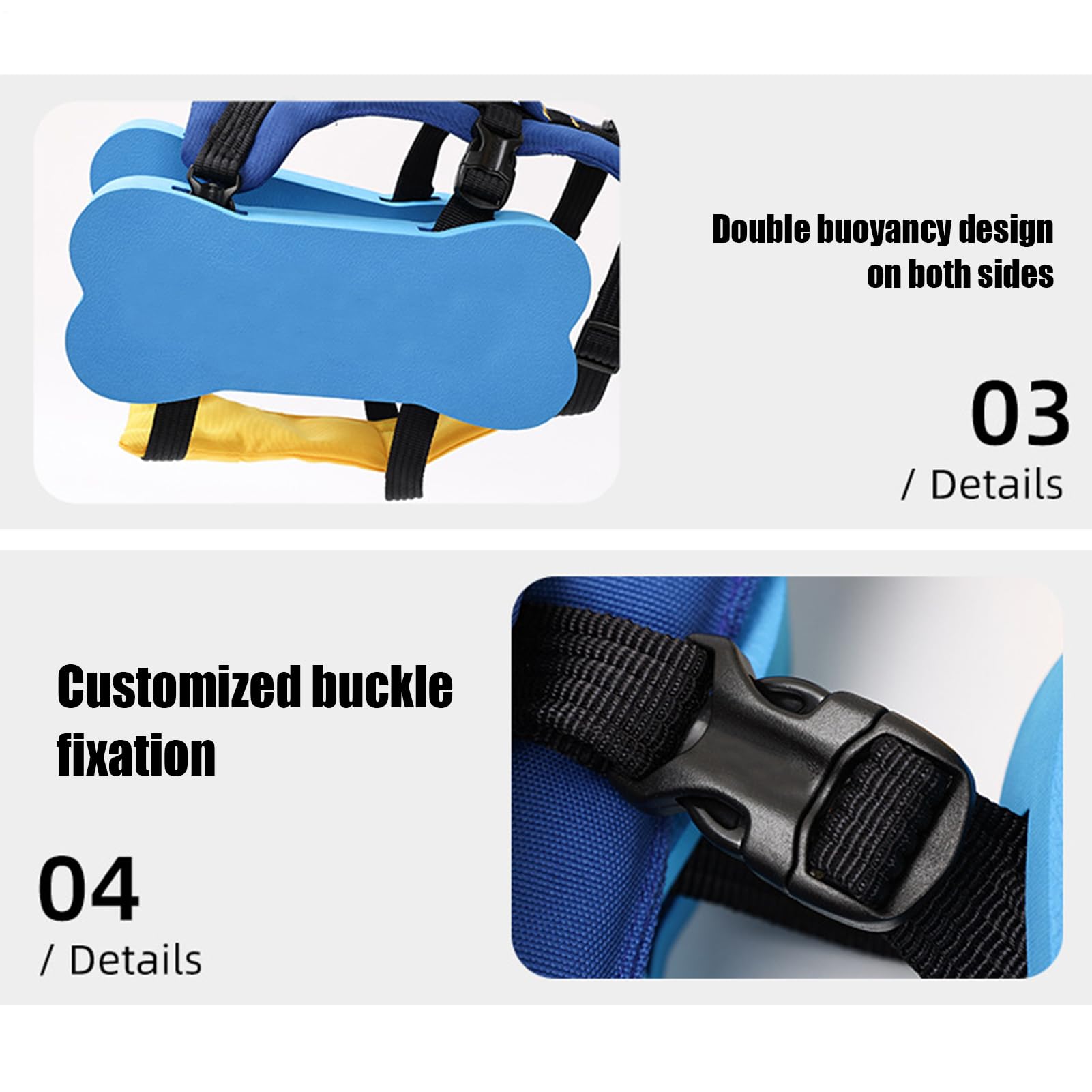 Gilet De Sauvetage pour Chien Veste Flottante Natation | Flotteur Réfléchissant Avec Poignée De Sauvetage Ajustable Pour Sécurité Aquatique Piscine Lac Bateau
