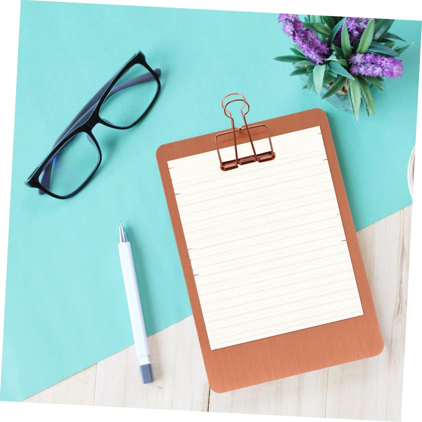 NUOBESTY 10piezas Portapapeles Inoxidable Clip Para Escritura Soporte Para Menús y Para y Escolar