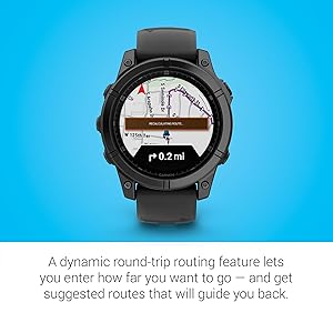 Garmin fnix E 47 mm, AMOLED, Premium Multisport GPS Smartwatch, Long-Lasting Battery Life, Slate Gray Steel with Black Band