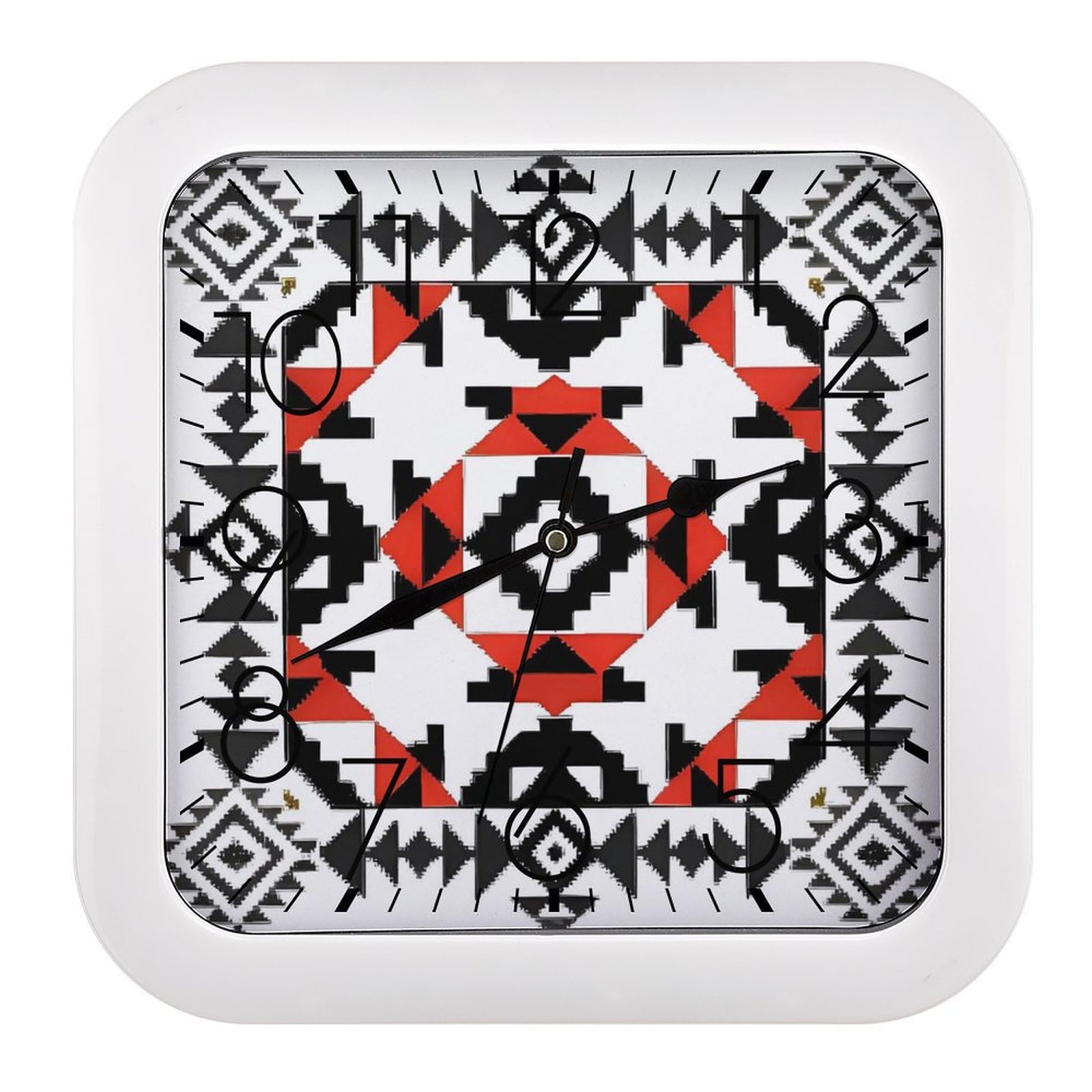 Horloge murale design carrée silencieuse aux finitions soignées