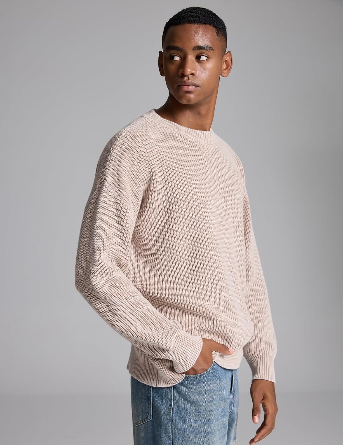 Gihuo Mens Vintage Grandpa Sweater Long Sleeve Aesthetic Y2k Sweaters 2025 Pullover Knit Sweater Jumper Top - Image 6