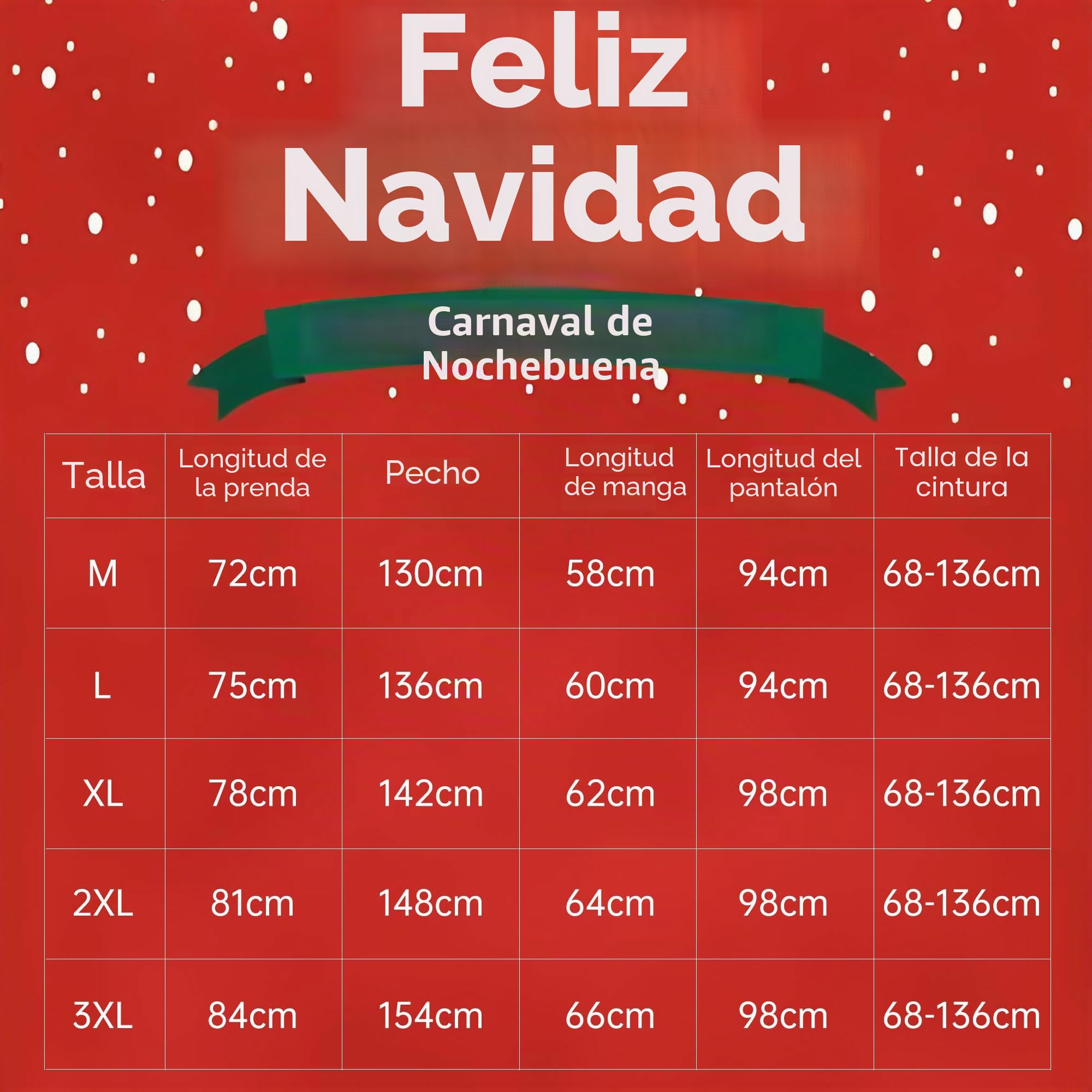 SELORE Disfraz de Papá Noel adulto para hombre, vestido de Papá Noel unisex, Santa Claus Christmas Suit Cosplay (XL)
