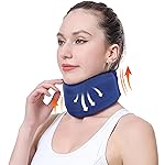 CozyHealth Neck Brace for Neck Pain and Support, Soft Neck Support Relieves Pain & Pressure in Spine for Women & Men, Wrap Align Stabilize Vertebrae Foam Cervical Collar for Sleeping (GBlue, M, 3.5 Middle Height)