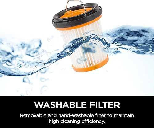 Miniatura 9 de Shark WV201BLBRN WANDVAC - Aspiradora de mano inalámbrica, ligera y portátil de 1.4 libras con potente succión, base de carga, vaciado de un toque