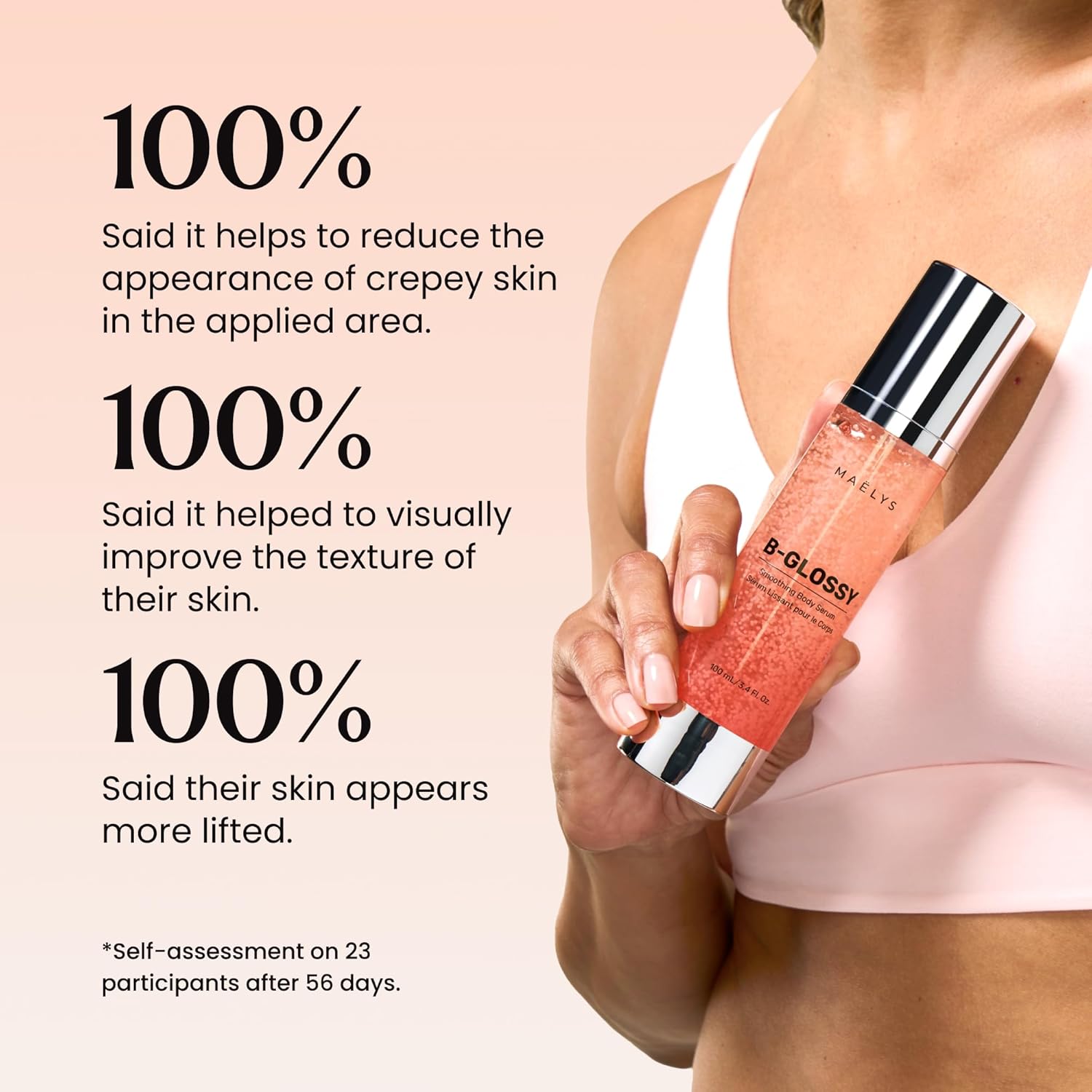 MAËLYS B-GLOSSY Smoothing Body Serum for Women - Hyaluronic Acid & Peptide Formula - Helps Reduce the Look of Wrinkles, Texture & Crepey Skin - Lightweight, Fast-Absorbing Anti-Aging Serum (2 Pack) - Image 8