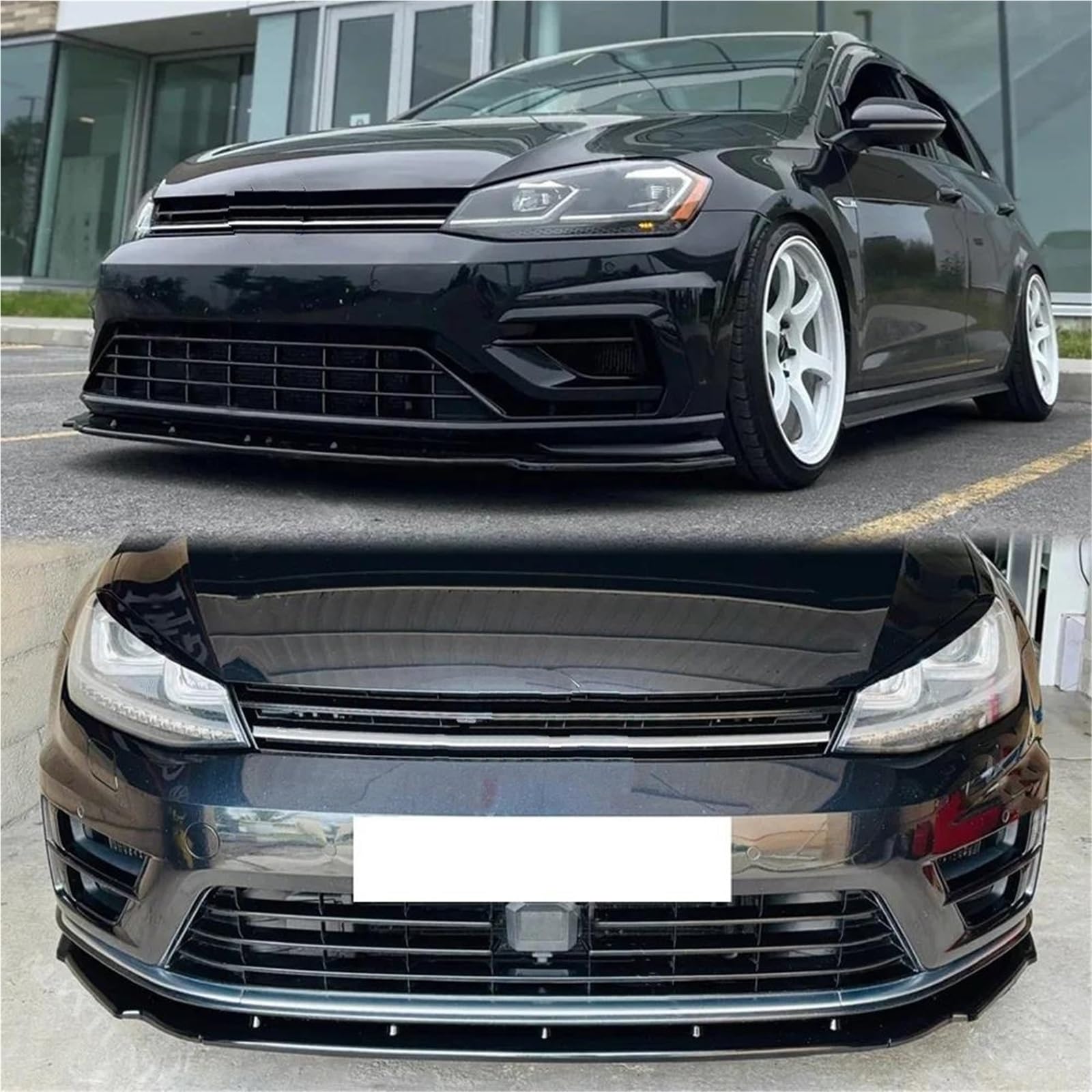 Auto Frontspoiler Für VW Für Golf 7 Für MK7 .5 R Für GTI Für GTD 2013-2020 Frontstoßstange Splitter Lip Diffusor Body Kit Spoiler Guard Frontstoßstangenspoiler