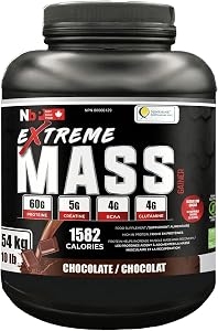 Extreme Mass Gainer for Muscle Growth 1582 Cal 60g Protein BCAA 12 Servings