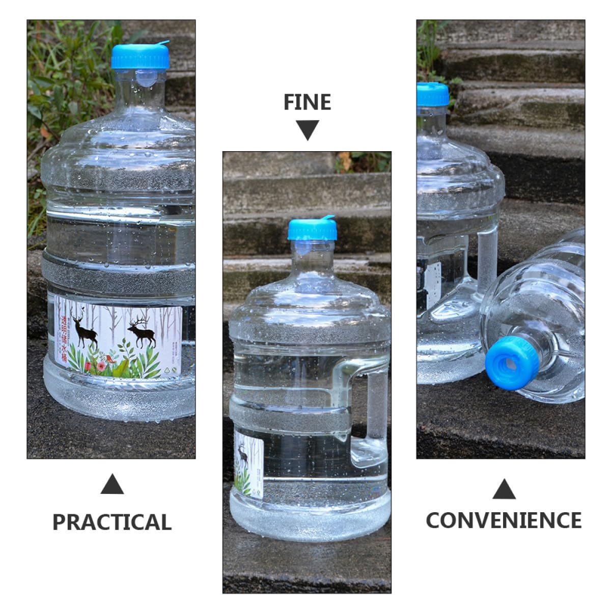 Tragbarer PC Wasserbehälter Campingfaltbarer Eimer Outdoor Wasserkanister Vielseitiger Auto Wasserbehälter Robust Praktisch für Haus Picknick Wandern Zufällige Zufällige Farbe