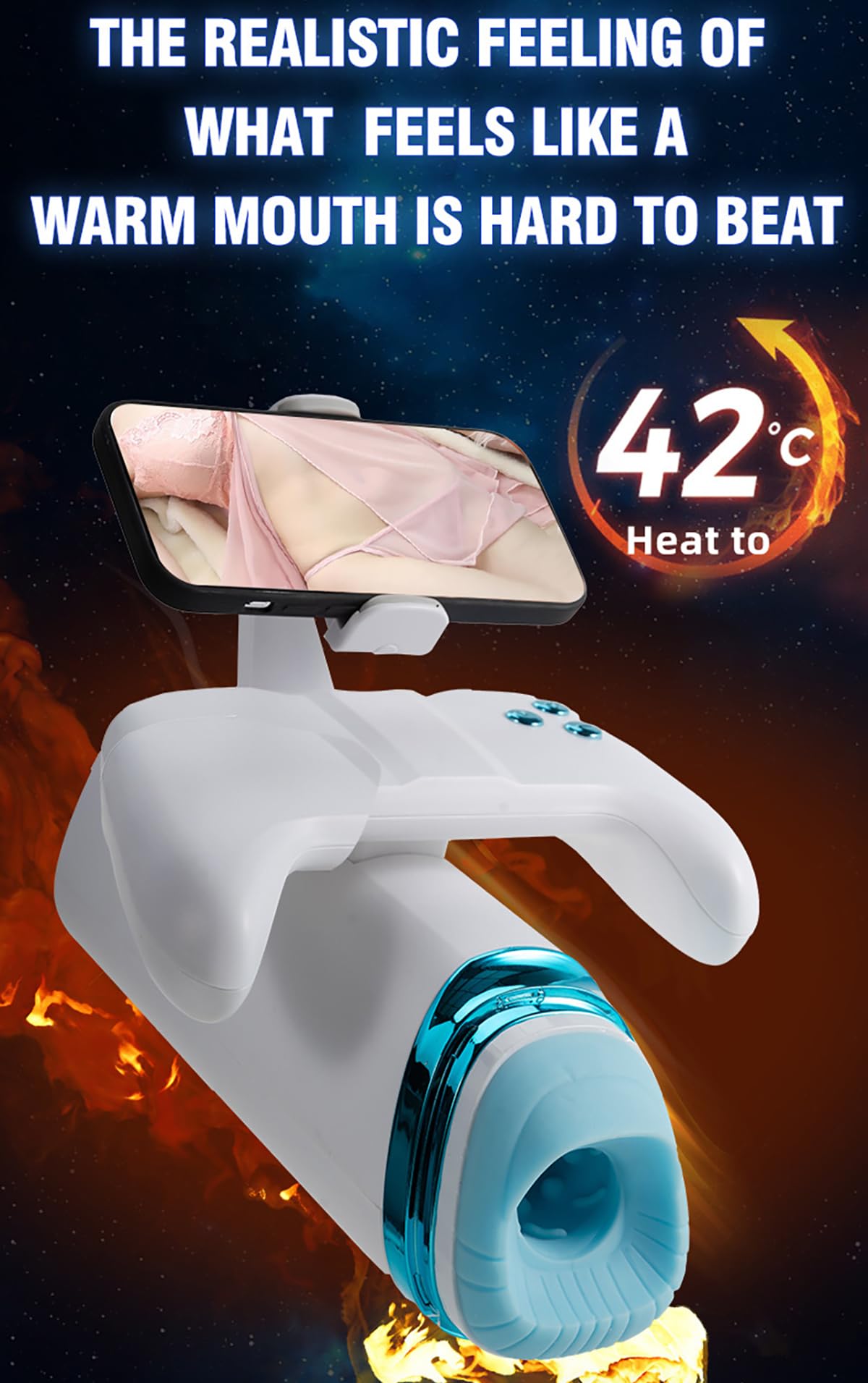 JFRong 2024 New Elektrischer Masturbator Cup mit 10 Teleskop Saugmodi und  Handyhalter für Männer Taschenmuschi Blowjob Penis Masturbatoren mit 42°C  Heizfunktion Pussy Sex Toy für Mann Solo(Weiß) : Amazon.de: Drogerie &  Körperpflege