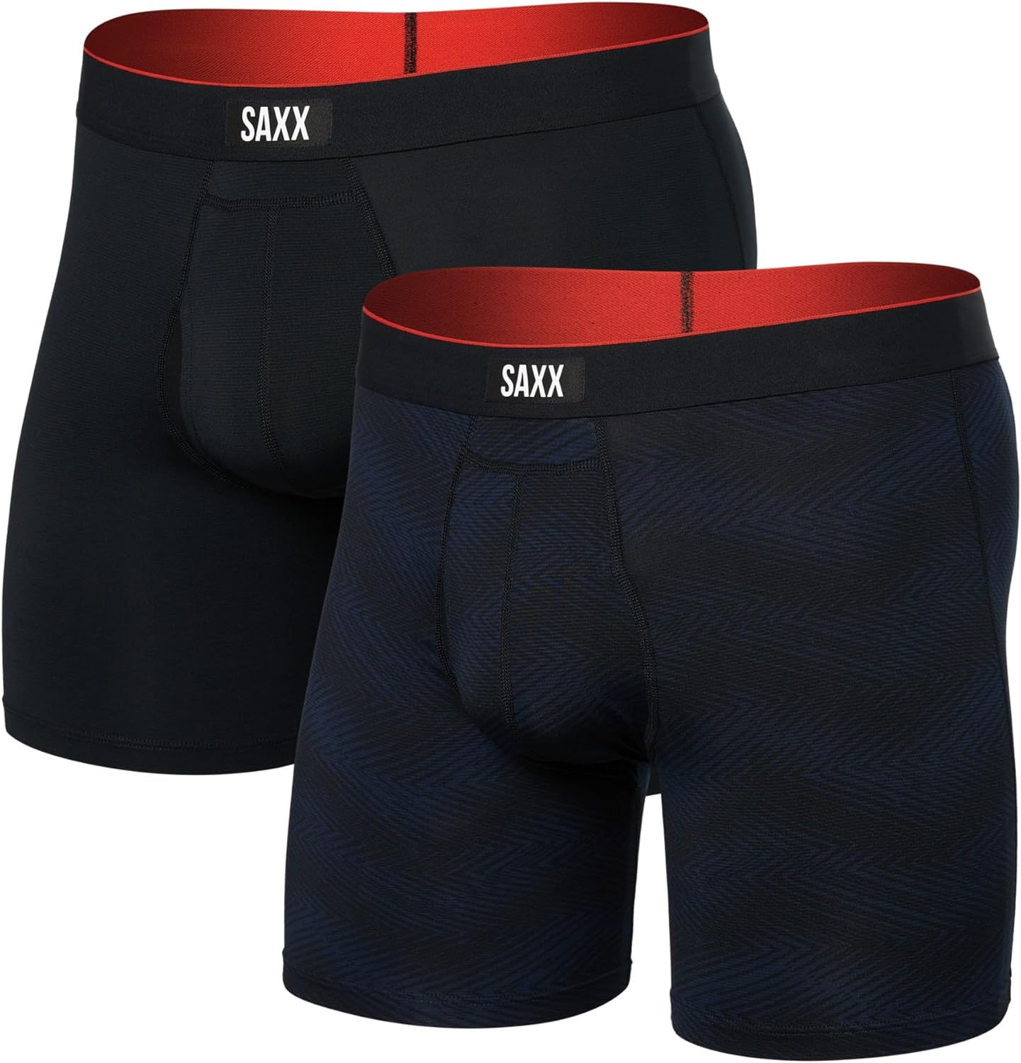 SAXX Underwear Co. Men's Multi-Sport Mesh Boxer Brief Fly 2 Pack