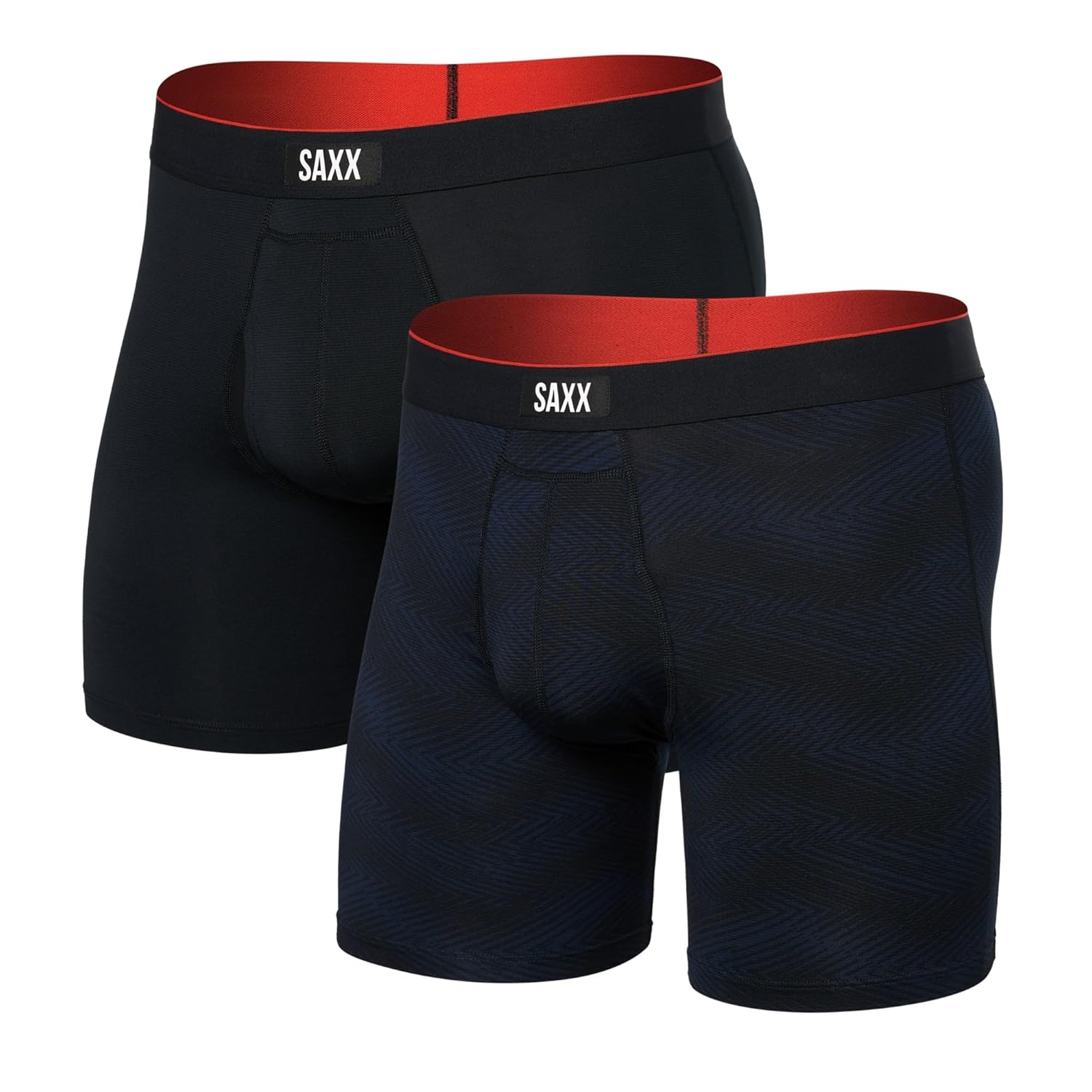 SAXX Underwear Co Mens Multi-Sport Mesh Boxer Brief Fly 2 Pack