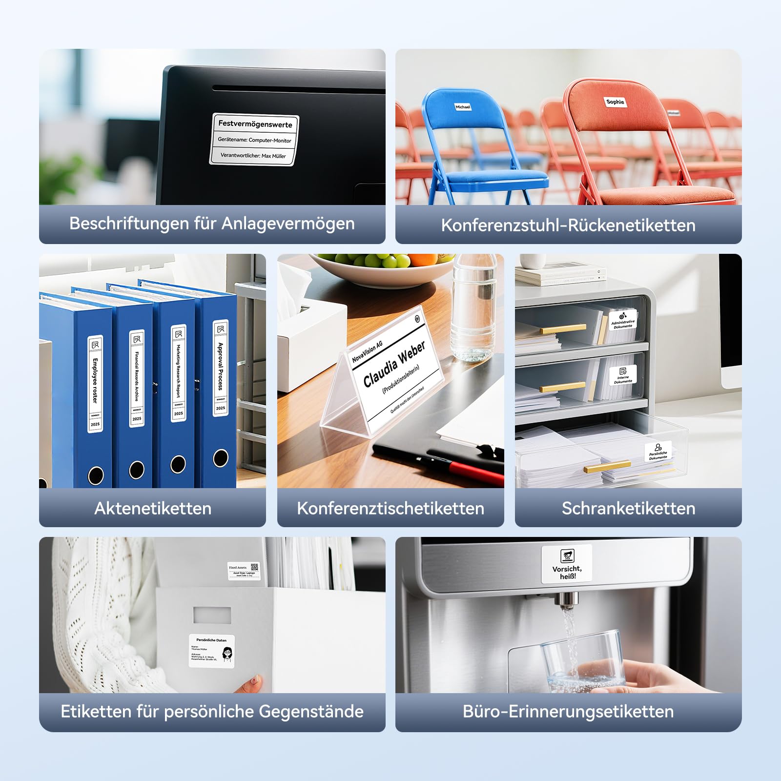 NIIMBOT B3S Etikettendrucker mit großformatigen Etiketten Selbstklebend 70 x 40mm, Tragbarer Etikettiergerät Bluetooth Label Printer für Barcode,Adresse, Büro, Einzelhandel, Schwarz