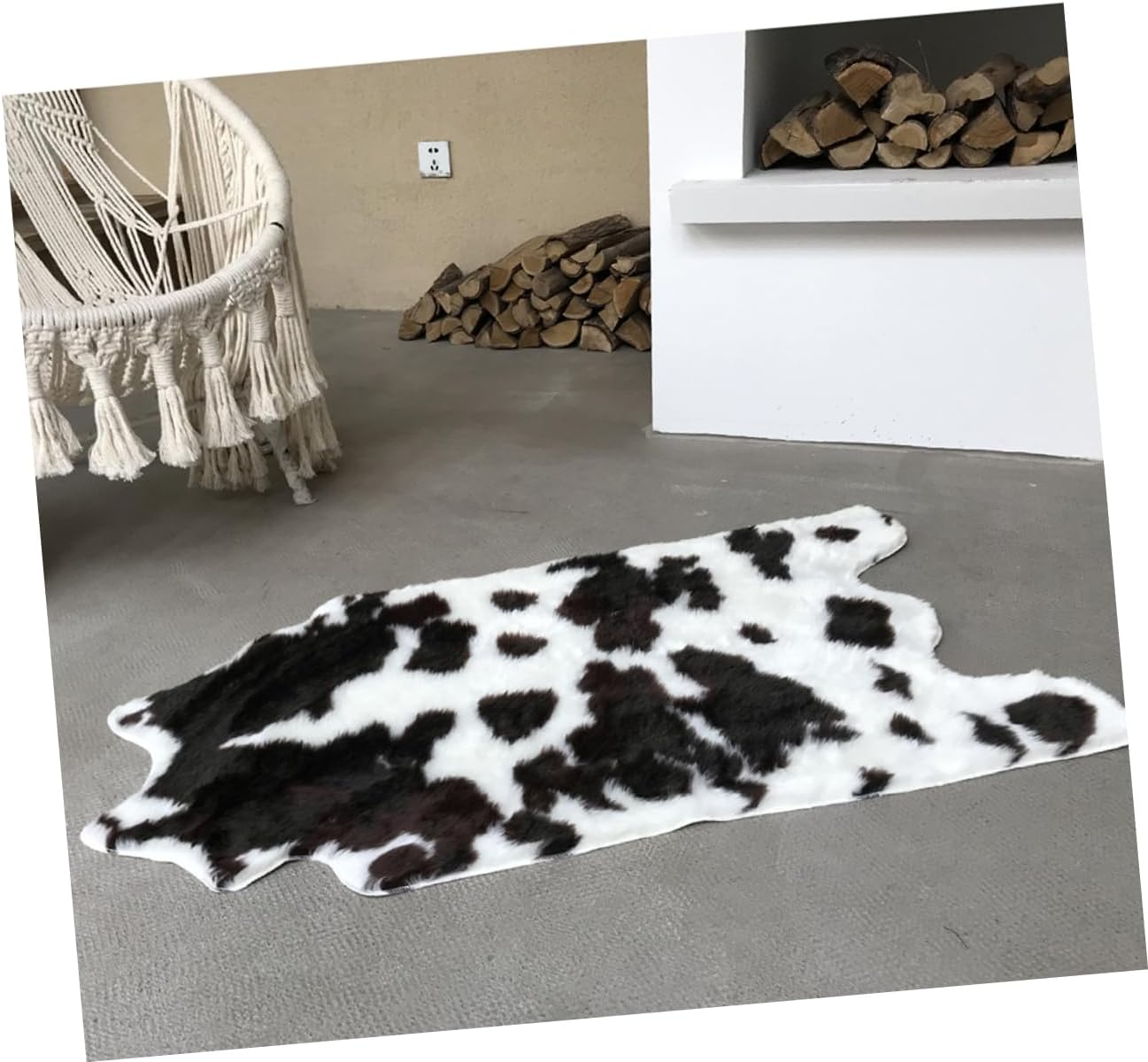 SOLUSTRE 1Pc Cow Pattern Floor Mat Slip Bathroom Pad Non Skid Design for Kitchen Living and Bedroom Soft Comfortable Material