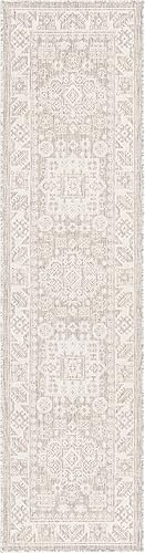 Miniatura 145 de Rugs.com Outdoor Aztec Collection Alfombra – 4 x 6 pies alfombra de tejido plano gris carbón perfecta para salas de estar, grandes comedores, planos