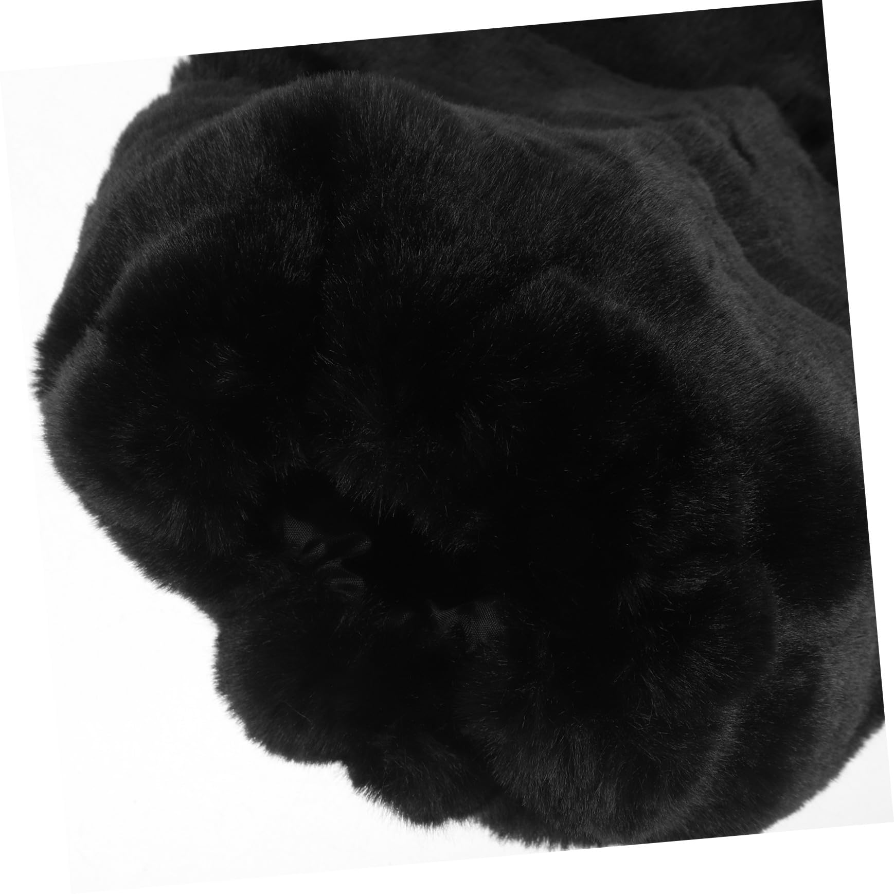 Calentadores De Peluche Para Mujer Puños Para Botas Largos Piel Sintética Negra Invierno 30 Cm Cálidos Cubrebotas De Moda