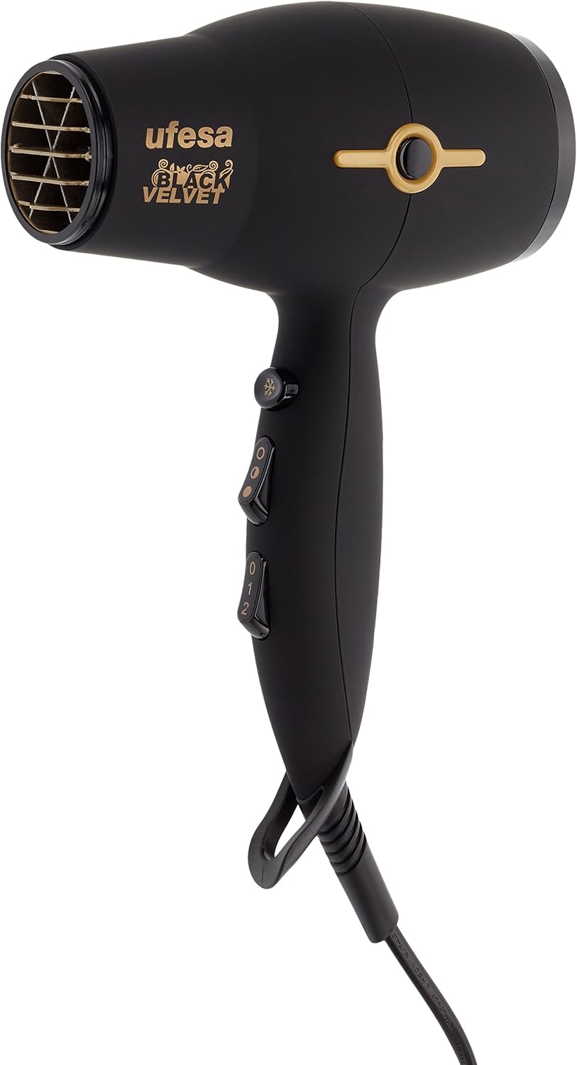 Ufesa SC8389 - Secador, 2000 W, 2 velocidades, función iónica, 3 niveles de  temperatura, aire frio, color negro : Amazon.es: Belleza