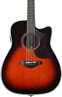 Vista 17 de Yamaha A-Series A1M TBS guitarra electroacústica de chaqué, de caoba natural, Dreadnought color tabaco., Resplandor solar del tabaco