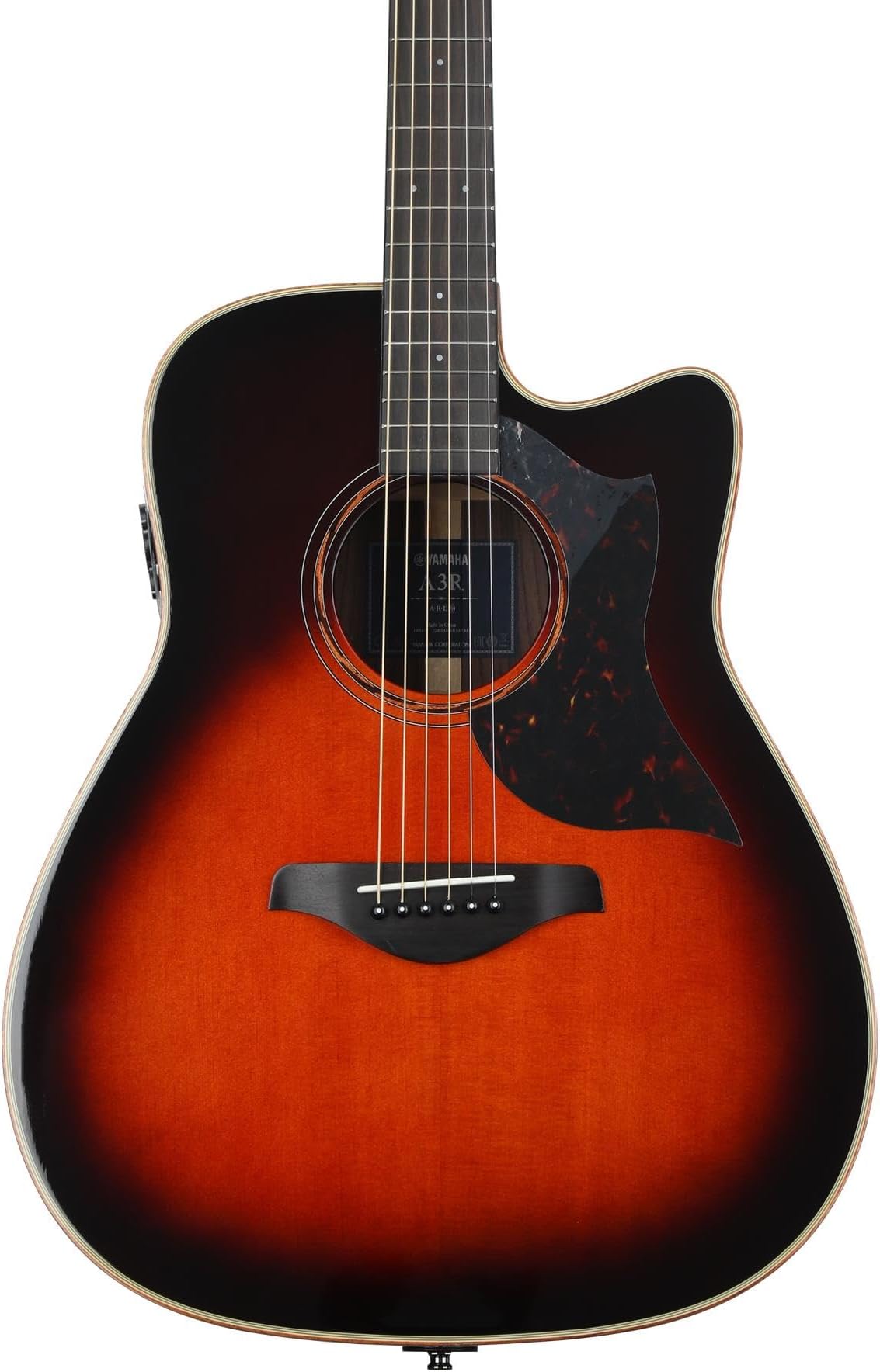 Yamaha A-Series A3R Acoustic-Electric Guitar with Soft Case, Tobacco Sunburst