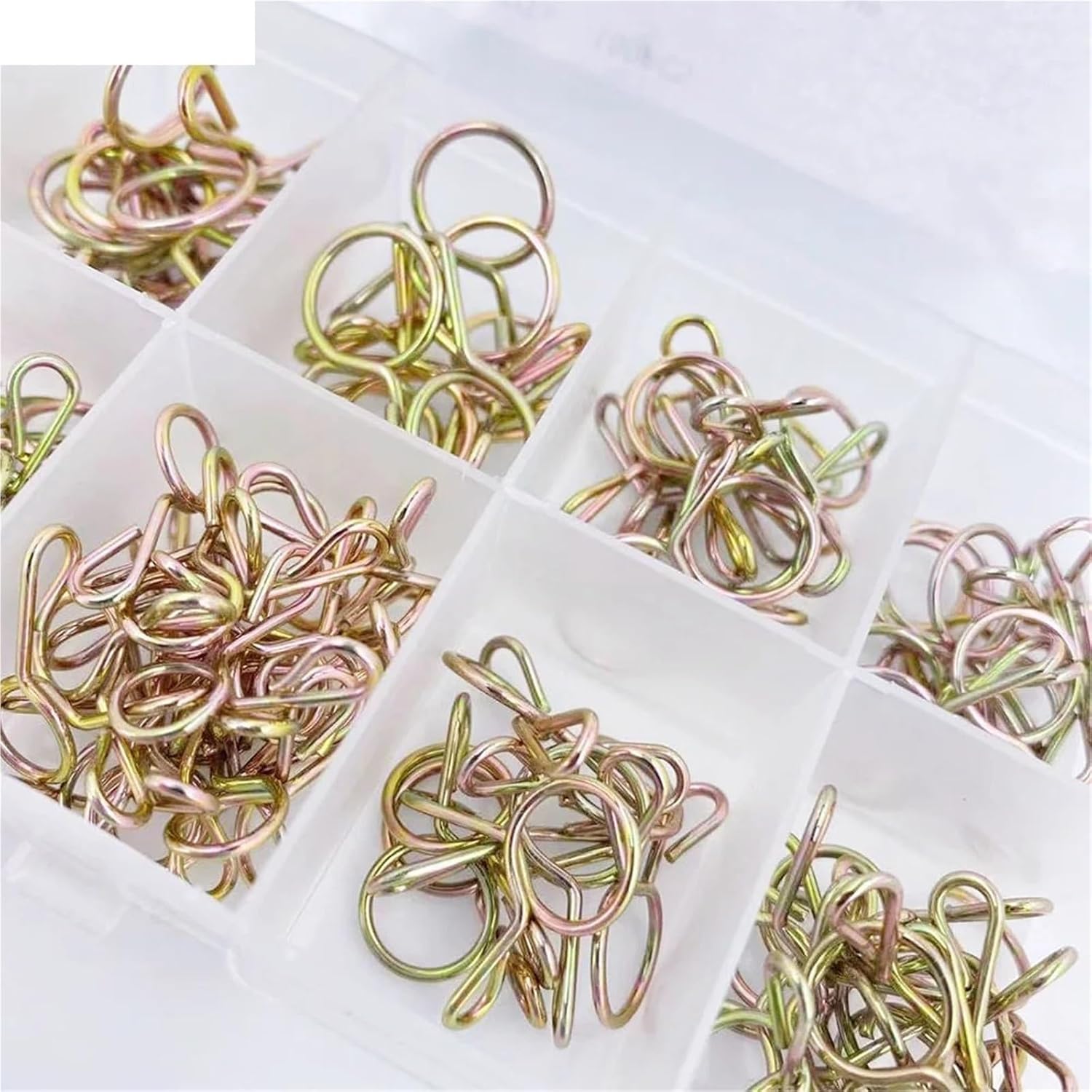 100pcs Hose Clamps Zinc Plated Spring Clips Gear Hose Fuel Line Clamps for Boats with Storage Box 6/7/8/9/10mm