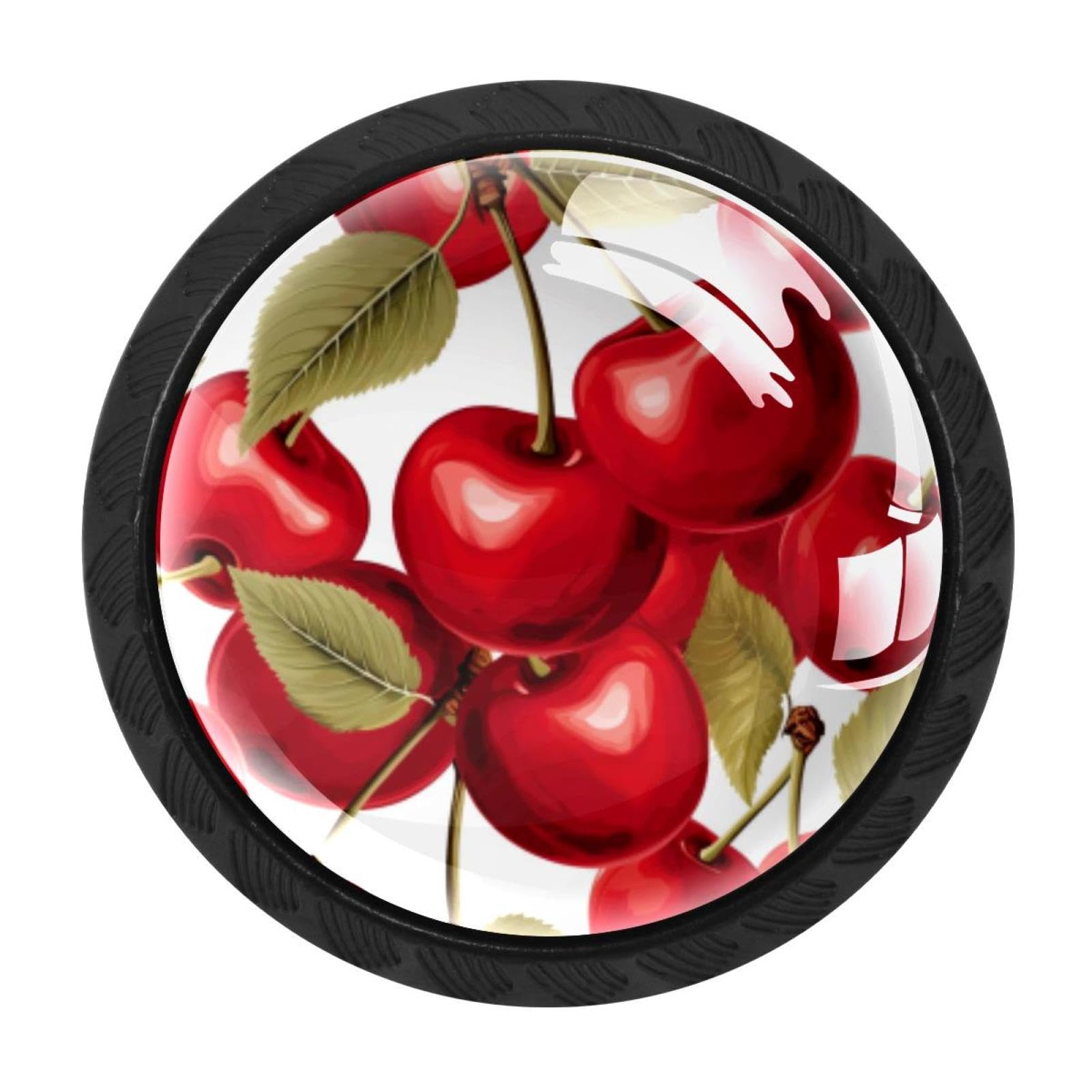 CHENZZZZ 4 Pack Cherry Drawer Knob Cabinet Hardware