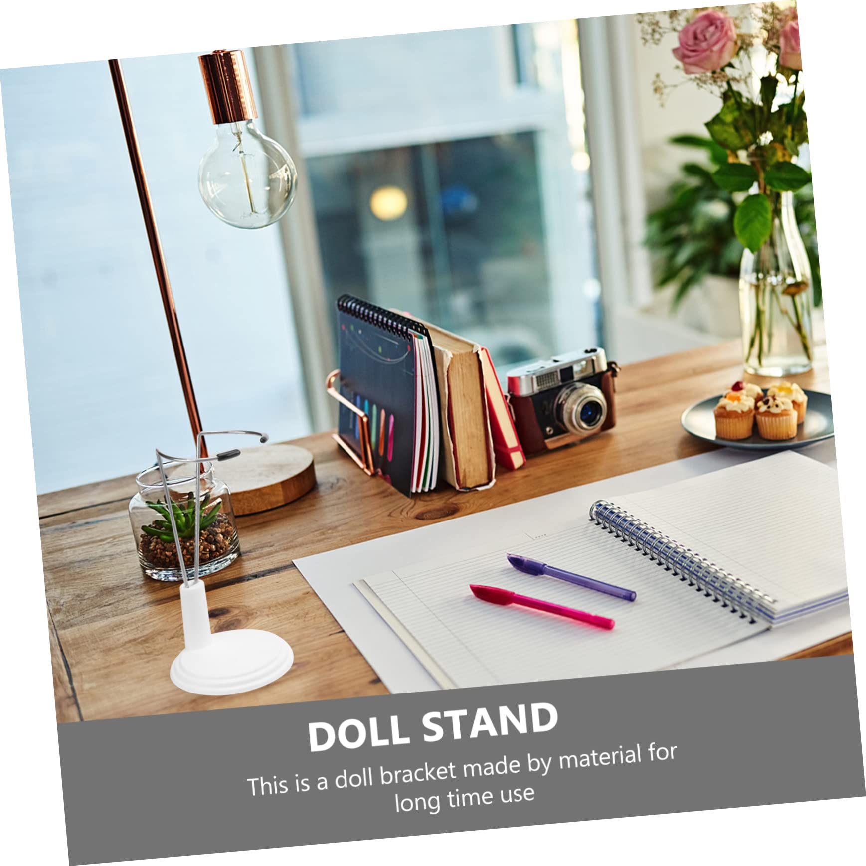 SUPVOX 6Pcs White Doll Storage Rack Professional Model Bracket and Doll Stand for Display and Organization Market Doll Holder for Collectors