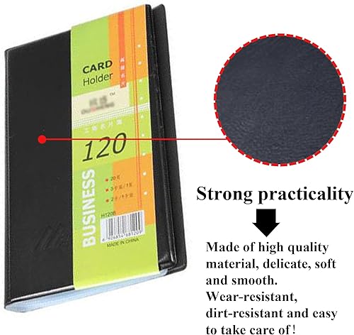 Miniatura 4 de Tarjetero de 120 hojas de identificación de nombre comercial titular de la tarjeta de crédito