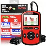 Autel AL549 OBD2 Scanner Code Reader with ABS Diagnostic & Battery Test, Enhanced Check and Reset Engine Fault Code, Live Data, Freeze Frame, CAN Car Diagnostic Scan Tool for All OBDII Car After 1996