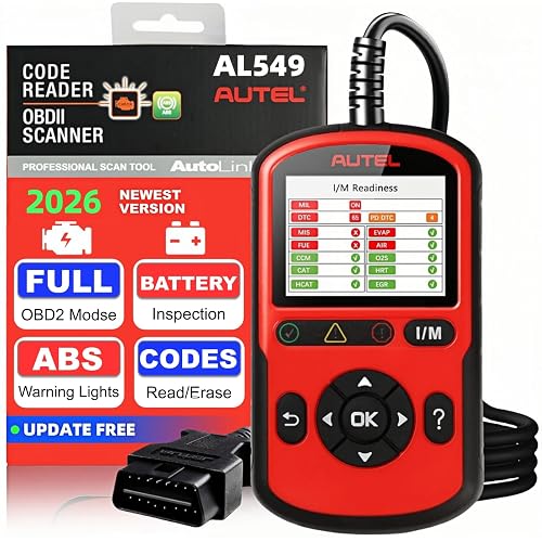 Autel AL549 OBD2 Scanner Code Reader with ABS Diagnostic & Battery Test, Enhanced Check and Reset Engine Fault Code, Live Data, Freeze Frame, CAN Car Diagnostic Scan Tool for All OBDII Car After 1996