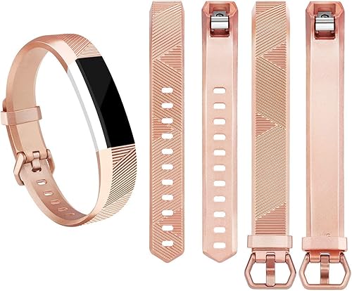 Miniatura 2 de Tobfit Pack 2 Sport Bands Compatible with Fitbit Alta BandsAlta HRAce, Soft TPU Replacement Wristbands with Metal Secure Buckle for Women Men